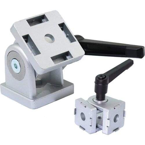 Die cast Zinc Alloy Flexible Pivot Joint Connector with Handle corner hinge for Aluminum Extrusion Profile 30/40/45 Series