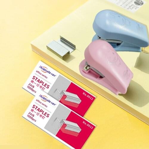Huapuda Mini Stapler 0366 Portable Students Paper/Receipt/Book/Draft Binding Supplies Staples 24/6 Small Stapler Stationery