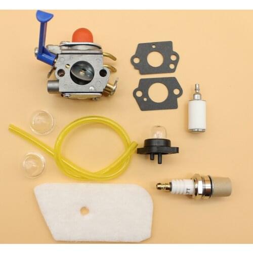 Carburetor Air Filter Primer Bulb Set Fit HUSQVARNA 124 L, 125 L LD, 128 C L LD LDX, 128 R RJ DJX Trimmer Zama C1Q-W40A