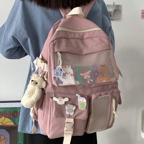 Kawaii Ladies Waterproof School Bag BookBag Girl For Teenager Students Female Mochila Cute Nylon Women Backpack Fashion