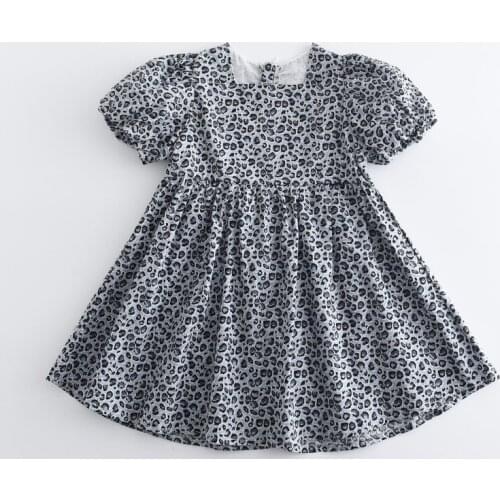 Summer Childrens Dress Korean Casual Party Princess Dress Cute Leopard Baby Kids Girls Clothing Fashion Baby Girl Clothes 1-5Y