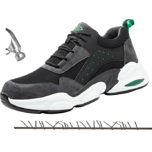 Men Steel Toe Work Shoes Lightweight Work Boots Man Safety Shoes Men Puncture-Proof Safety Boots Working Designer Sneakers