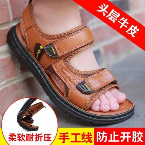 Men Sandals Summer Leisure Beach Holiday Sandals Men Shoes 2021 New Outdoor Male Retro Comfortable Casual Sandals Man