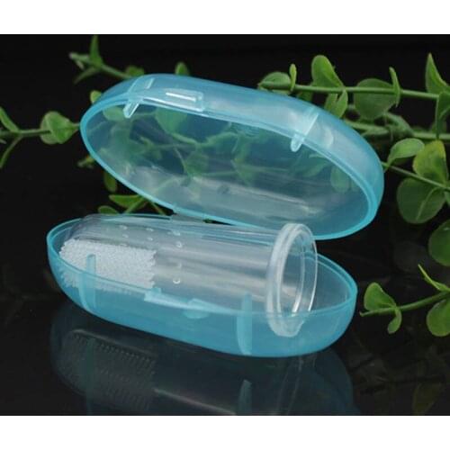 Teeth Clear Soft Silicone Infant Tooth Brush Rubber Cleaning Baby Brush Baby Finger Toothbrush Silicon Toothbrush +Box Children