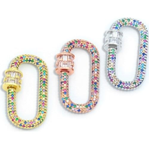 OCESRIO DIY Clasp Supplies Handmade Fastener Carabiner Screw Clasps Accessories For Luxury Needlework Punk Jewelry cspa013