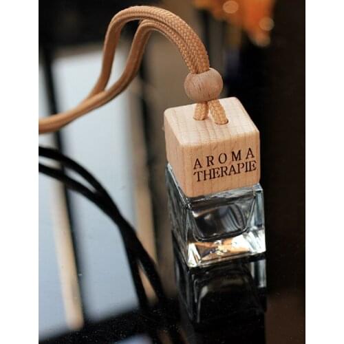 Air Freshener Car Perfume Clip Fragrance Square shape Empty Glass Bottle For Essential Oils Diffuser Vent Outlet perfume bottle