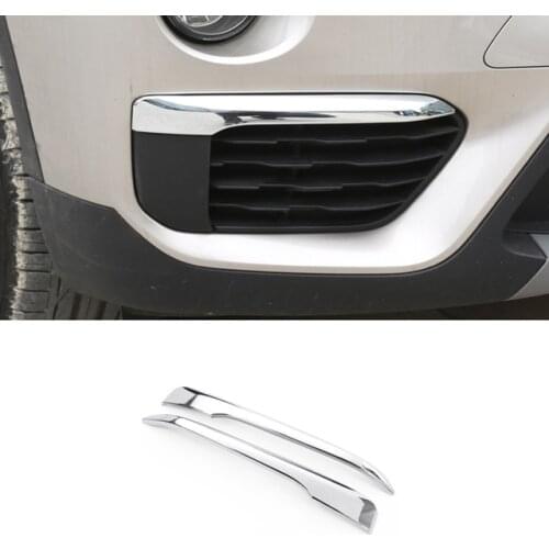 ABS Plastic For BMW X1 F48 2016 2017 2018 Car front fog lamp foglight eyebrow cover trim auto accessories styling