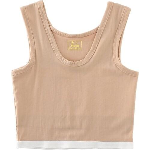 S-6XL Tomboy Pullover Short Chest Binder FTM Les Trans Mesh Vest Women Plus Size Breast Flat Shaper Corset Tank Tops Undershirts