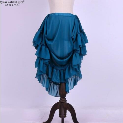2020 Dancewear Belly Dancing Long Professional Chiffon Skirt 180 Degrees with Fril EY206