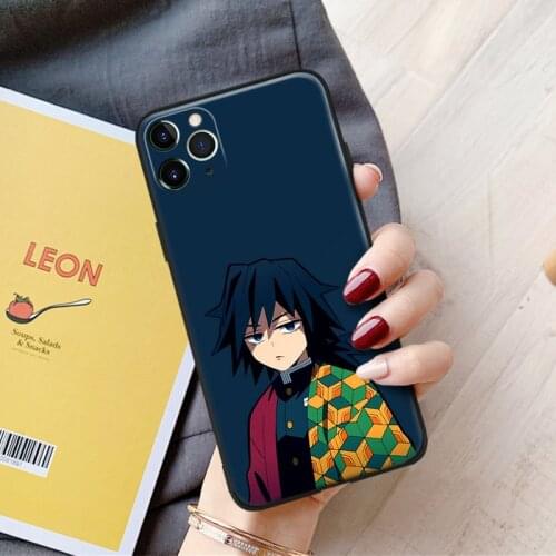 Tomioka Giyuu demon slayer manga silicone Phone Case FOR iPhone Se 6 6s 7 8 Plus X Xr Xs 11 12 Mini Pro Max Glass Cover Shell