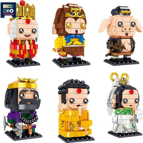 UKBOO Chinese Myths and legends Classic hero Monkey King Model Building Blocks City DIY Dolls Bricks Figures Toys For Children