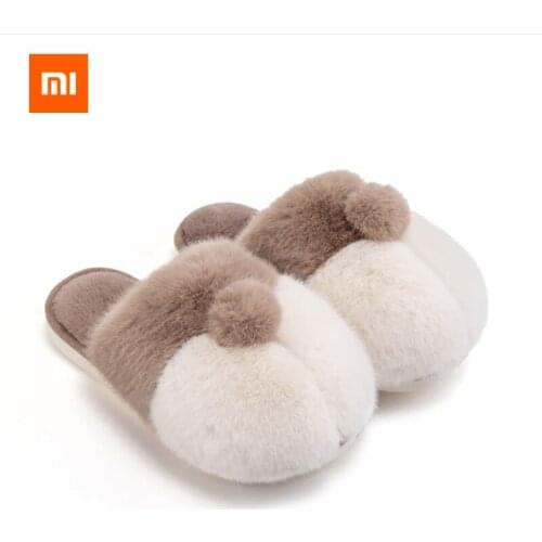 Xiaomi POSE Winter Home Lovely Cartoon Animals Corgi Buttocks Plush Womens Home Plush Lovers Cotton Slippers