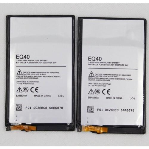 2PCS/lot 3680mah EQ40 Mobile Phone Battery For Motorola Moto Droid Turbo XT1225 XT1254 Internal Replacement Batteria