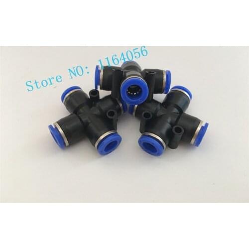 5pcs Tube OD 8mm equal Cross 4 way push in for Pneumatic Quick Connector