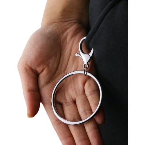 1pc/lot Stainless Steel Street Big Ring Key Chain Rock Punk Trousers Hipster Key Chains Pant Keychain HipHop Fashion Accessories