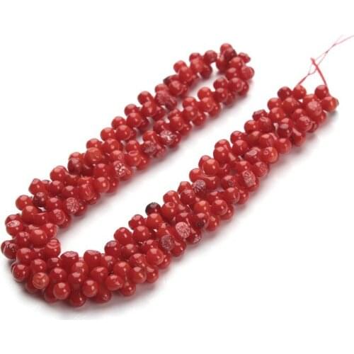 1pack/lot 4*8mm good quality irregular Coral seedlings shape red loose spacer beads DIY for bracelet necklace jewelry making