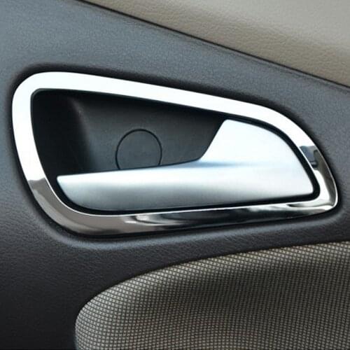 Case For Ford Focus 3 MK3 2012-2013 Stainless steel interior doors hand-clasping decoration ring auto accessories