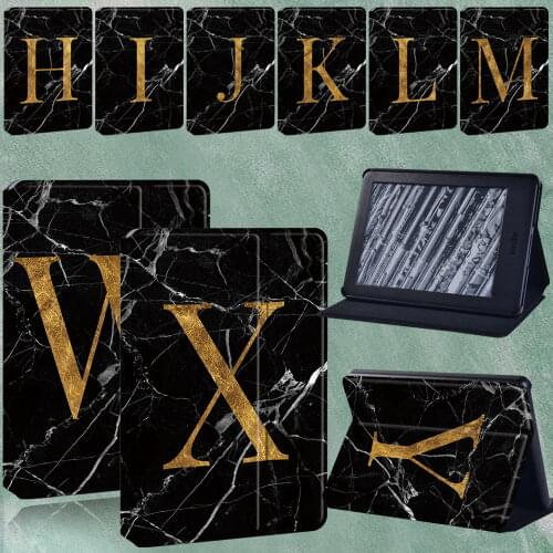 Tablet Case for Amazon Kindle Paperwhite 1/2/3/4/10th/8th Marble Texture Drop Resistant PU Leather Protective Cover