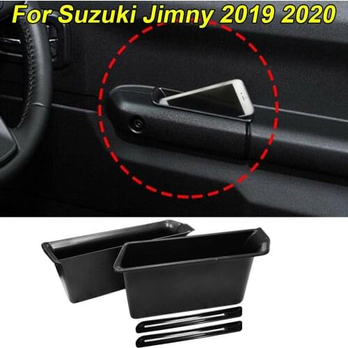 Parts Armrest Container 2Pcs ABS+Rubber Black Car Inner Interior Pocket