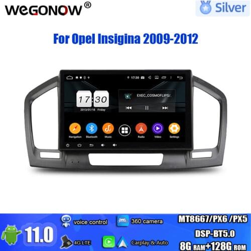 For Opel Insigina 2009-2012 PX6 DSP IPS 9" Android 10.0 Octa Core 4GB RAM 64G ROM Car DVD Player GPS navi RDS Radio wifi BT5.0