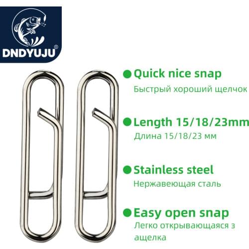 DNDYUJU 50pcs Fishing Hanging Snap Portable Power Clips Barrel Swivel Tackle Fast Snap Multipacks Fishing Accessories