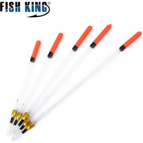 FISH KING 10pcs/lot 1g/1.5g/2g/2.5g/3g Plastic Fishing Float Tube Carp Fishing Accessary Fishing Tackle Mixed Sizes
