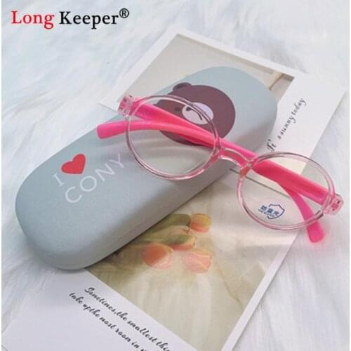 Round Anti Blue Light Glasses For Kids Children Toddler Boy Girls Pink Optical Frame Blue Light Blocking Eyeglasses TR90 Frame