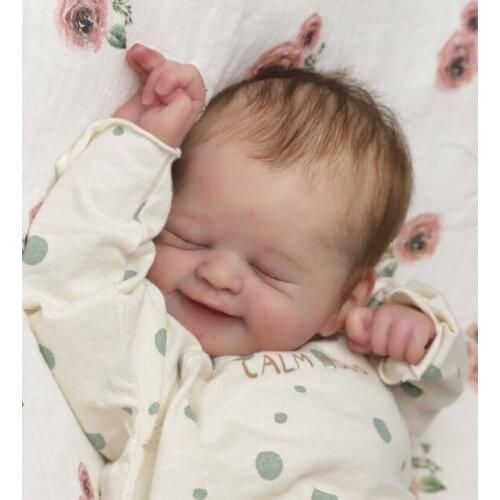 NPK 21inch Reborn Doll Kit Alisha Popular sweet face smiling baby DIY kit with COA