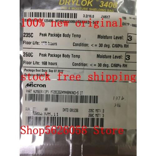 MT29C2G24MAABAKAKD-5 IT JW617 MT29C1G12MAACAEAKC-6 IT MT29TZZZ5D6DKFRL-107 W.9A6 JZ024 BGA 100% new original 2PCS/LOT STOCK