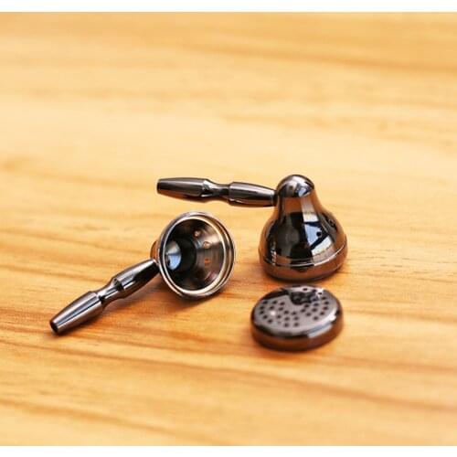 One Pair Flat Head Earbuds Metal Shell for 14.2mm Tesla Speaker unit Earphone Accessories