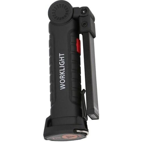 Portable Work Light 5 Mode Car Flahlight Tsorch USB Magnetic Hook Hanging Light Lamp Lanterns Folding For Outdoor Spot Camp H0Z1