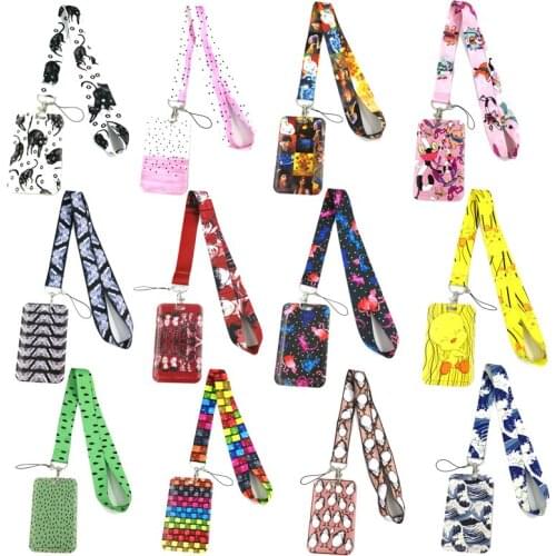 Lanyard Credit Card ID Holder Bag Student Women Travel Card Cover Badge Car Keychain Decorations for keys lanyard