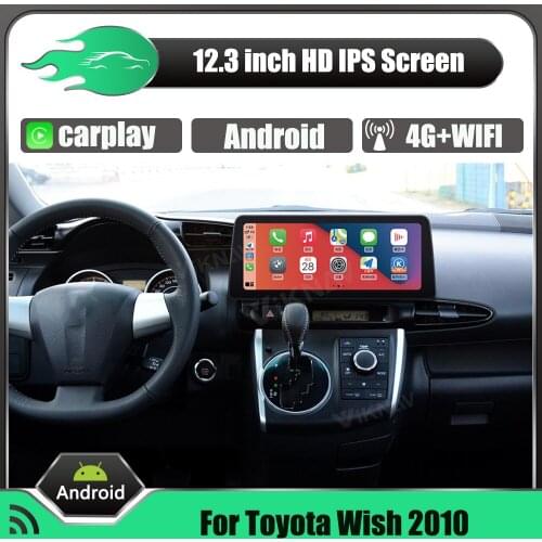 Stereo reciever For Toyota Wish 2010 Car Radio Multimedia Video Player Navigation GPS Android auto touch screen head unit
