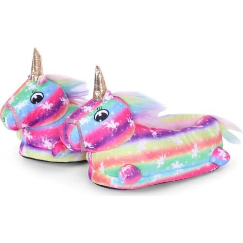 Rainbow Unicorn Baby Girls Indoor Warm Slipper Children Fashion Unicorn Slipper Girls Unicornio Shoes Baby Shoe Adult Cosplay