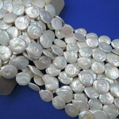Pearl beads, big round coin pearl beads,100% freshwater loose pearl with coin baroque shape-18-20 mm