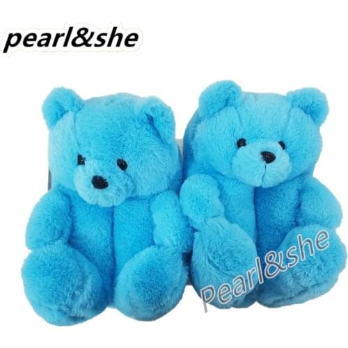Womens Plush Bear Slippers,Sharllen Ladies Fluffy Home Indoor Soft Comfortable Anti-Slip Faux Fur Cute Cartoon Slippers