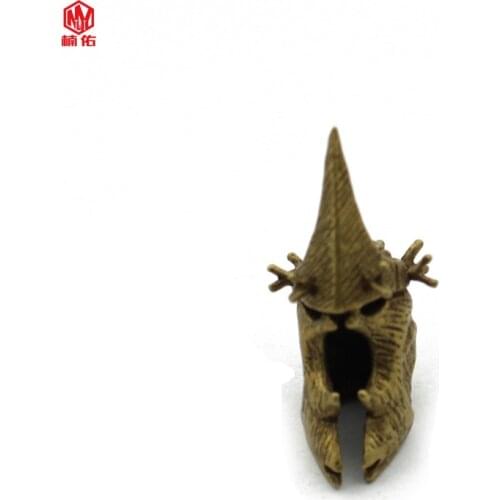 1PC Spartan Retro Brass Copper Oxide EDC Paracord Beads Umbrella Rope Cord Lanyard Pendants Knife Beads Keychain Accessories