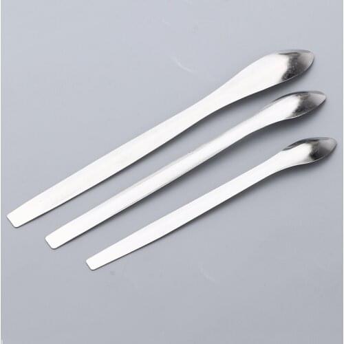 3x Stainless Steel Lipstick Making Spoons DIY Lip Balm Scoop Dispensing Tools