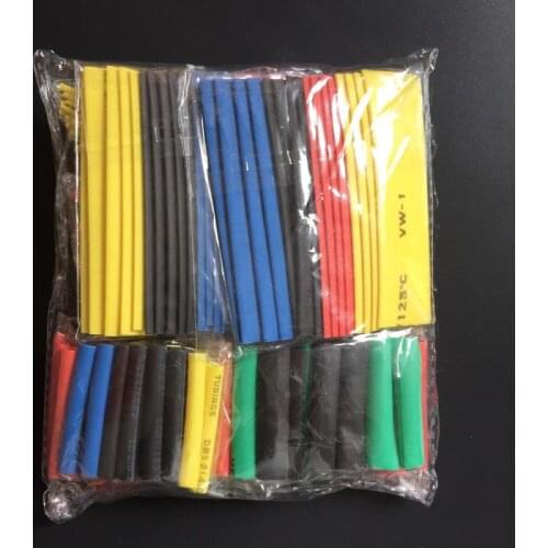 328 Pcs/set Sleeving Wrap Wire Car Electrical Cable Tube kits Heat Shrink Tube Tubing Polyolefin 8 Sizes Mixed Color Connector
