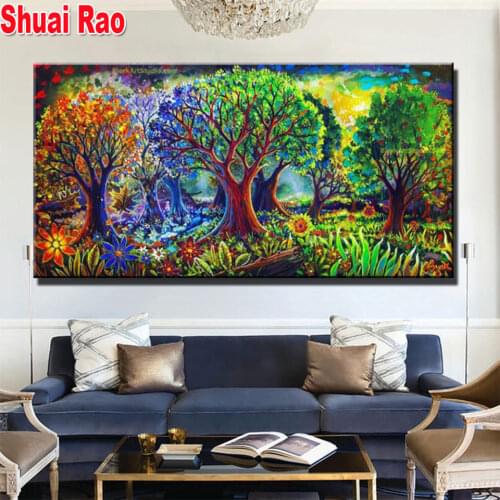 Abstract Psychedelic Zen Lord Buddha 5d diy Diamond Painting religious diamond Embroidery full round Mosaic Diamond home decor
