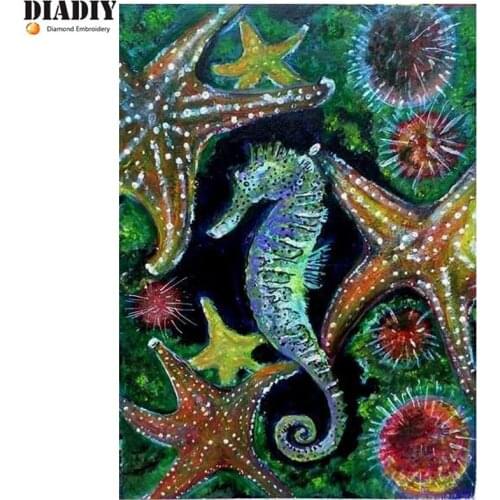 Full Square&round drill 5D DIY Diamond embroidery Seahorse Diamond Painting Cross Stitch Rhinestone Mosaic decor gift