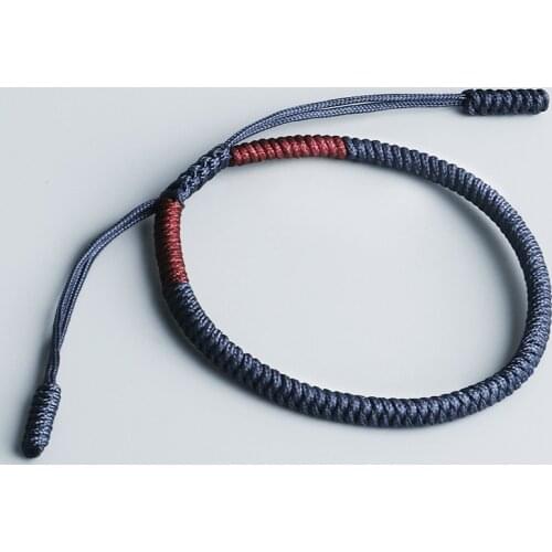 Handmade Tibetan Buddhist Lucky Rope Bracelet Men Loyalty Tibetan Buddhist Knots Size Adjustable Bracelet For Women