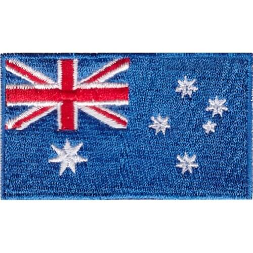 Flag of Australia Embroidered Flag Patch, DIY clothing cloth paste. Seams can be scalded and stickable, personal custom