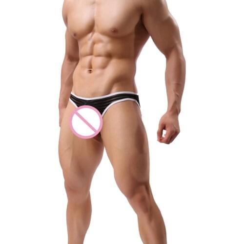 Hot Sale 7 Colors Amazing Men Low-rise Mesh Underwear Sexy Briefs Mesh Transparent Mens Underpants Shorts Size M,L,XL