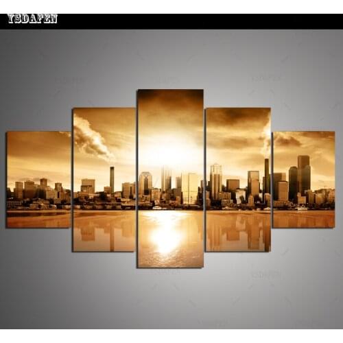 HD print olieverf Film modulaire foto Scenery poster kind room decor woondecoratie 5 stks canvas art z575