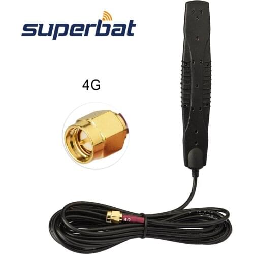 Superbat 4G LTE 2dBi Vehicle Windshield Glass Mount SMA Plug Patch Antenna for 4G LTE Wireless Router Remote IP Camera Truck RV