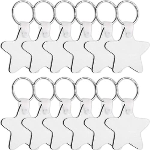 L5YD Sublimation Blank Keychains Heat Transfer Key Chain Double-Side Printed Keyrings