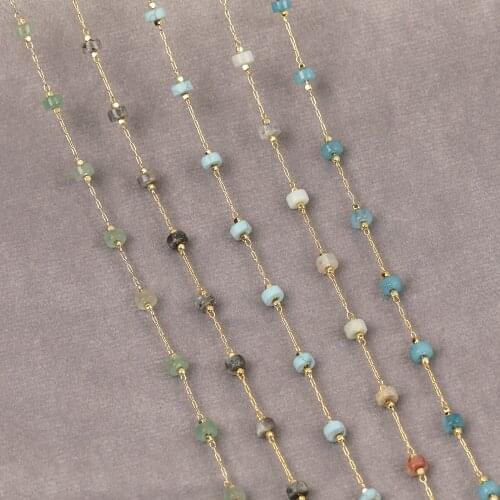 HAOSAW 1M/Lot Copper Chain/Natural Stone/DIY Bracelets Making/Hand Made/Jewelry Findings & Components/Necklace Accessories