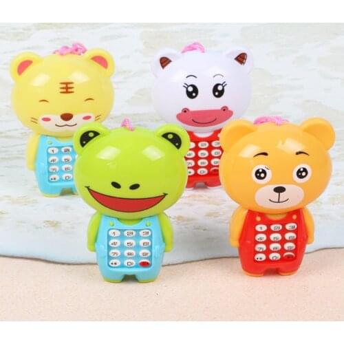Cartoon Music Phone Baby Toys Educational Early Learning Toy Mobile Telephone Gift For Kids Children With LED Light