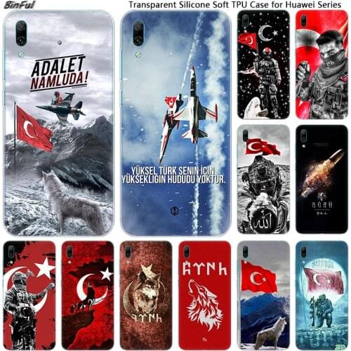 Hot Turkey soldier Wolf Soft Silicone Phone Case for Huawei Mate 10 20 Lite Pro Enjoy 9S Y9 Y7 Y6 Y5 2019 2018 Pro 2017 Fashion
